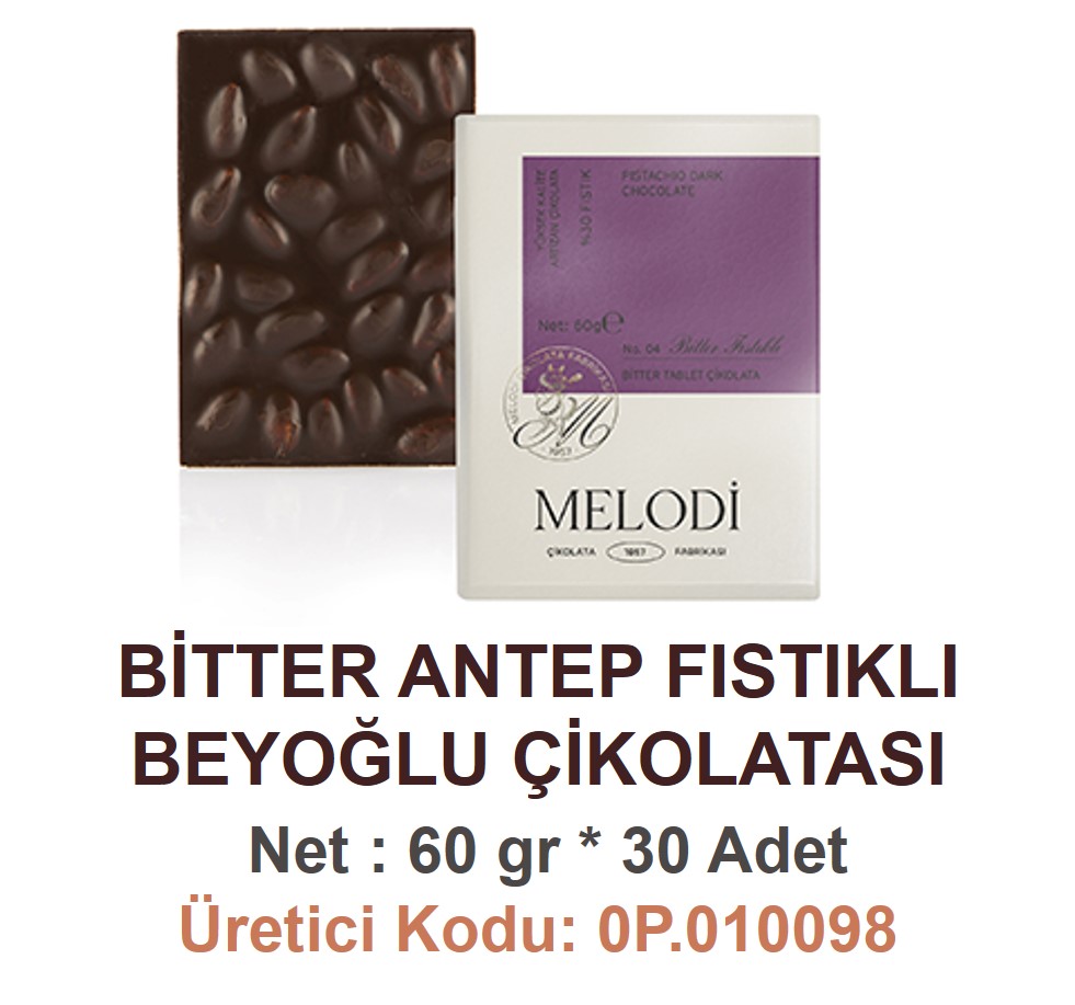 MLD - BİTTER ANTEP FISTIKLI BEYOĞLU ÇİK[ 60 g*10 ]