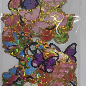 KELEBEK DEKOR RENKLİ 3D Lİ  [ 150 ADET ]