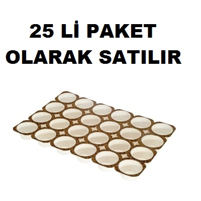 MUFFİN KEK KALIBI BEYAZ [ 25 Lİ PAKET ]